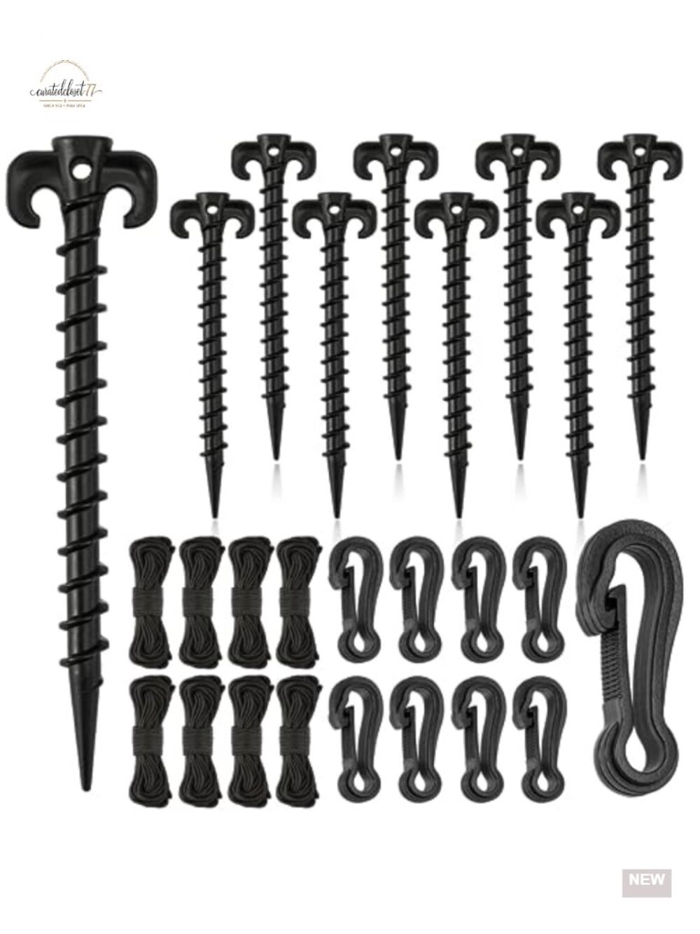 27pcs Plastic Inflatable Stakes Set, Tent & Yard Securing